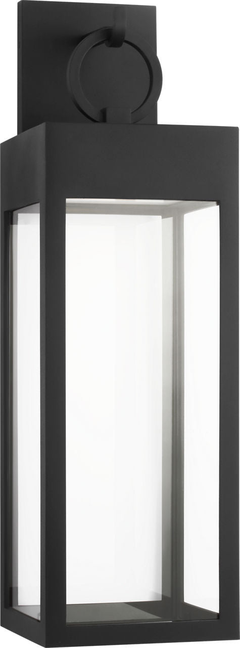 Sesha LED Wall Lantern in Textured Black | Textured Black