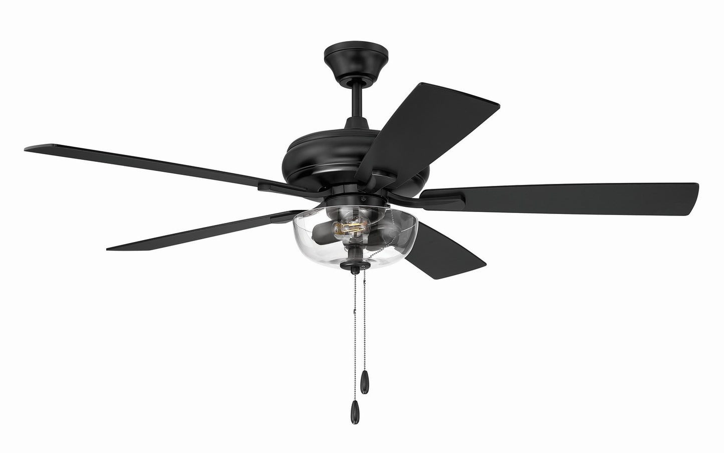 Craftmade - ECF201FB5-FBGW - 52" Ceiling Fan - EOS 2 Light Clear Bowl 52" Ceiling Fan - Flat Black