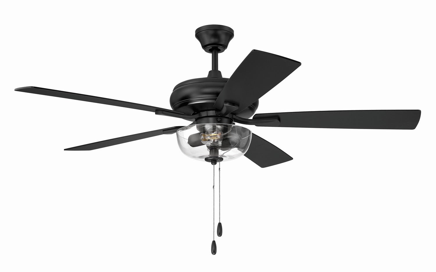Craftmade - ECF201FB5-FBGW - 52" Ceiling Fan - EOS 2 Light Clear Bowl 52" Ceiling Fan - Flat Black