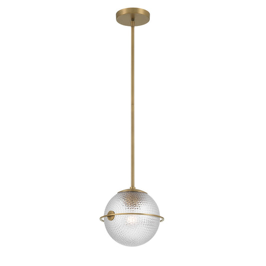 Luniva One Light Mini Pendant in Legacy Brass