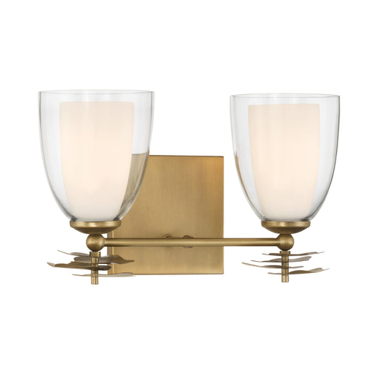 Elowen Two Light Vanity in Legacy Brass