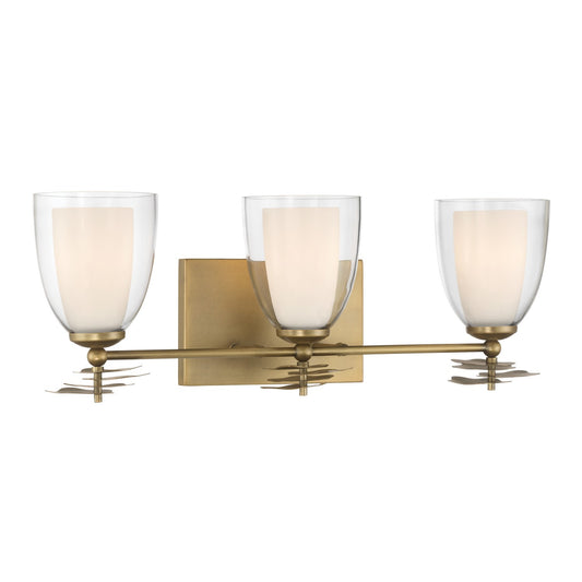 Elowen Three Light Vanity in Legacy Brass