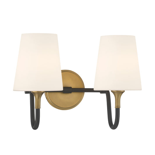 Brienne Two Light Vanity in Legacy Brass