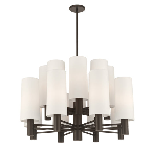 Draxen 16 Light Chandelier in Dark Bronze