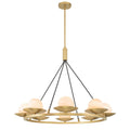 Olenne Eight Light Pendant in Legacy Brass