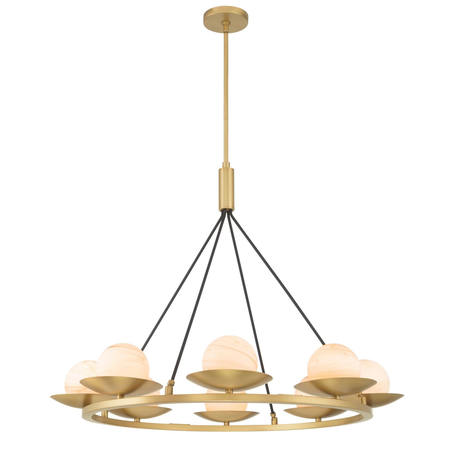 Olenne Eight Light Pendant in Legacy Brass