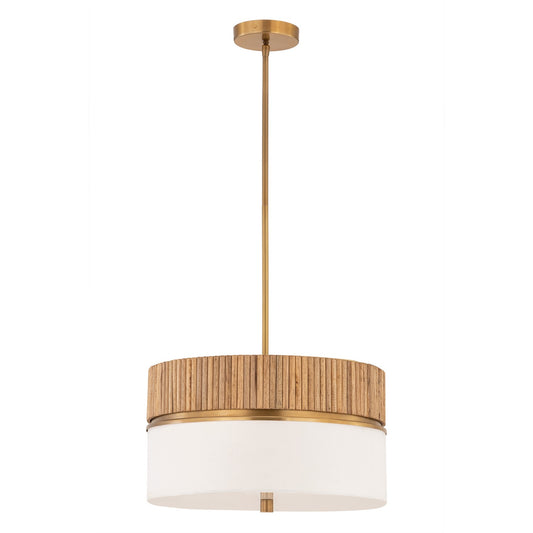 Nebri Two Light Pendant in Legacy Brass