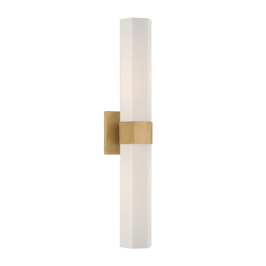 Delgada Two Light Bath Bar in Legacy Brass