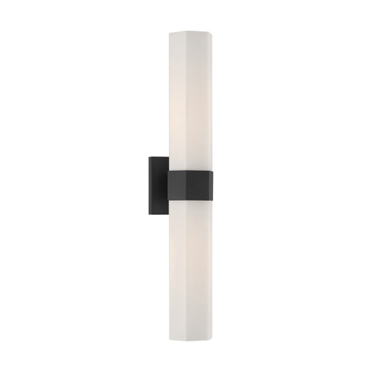 Delgada Two Light Bath Bar in Dark Matte Black