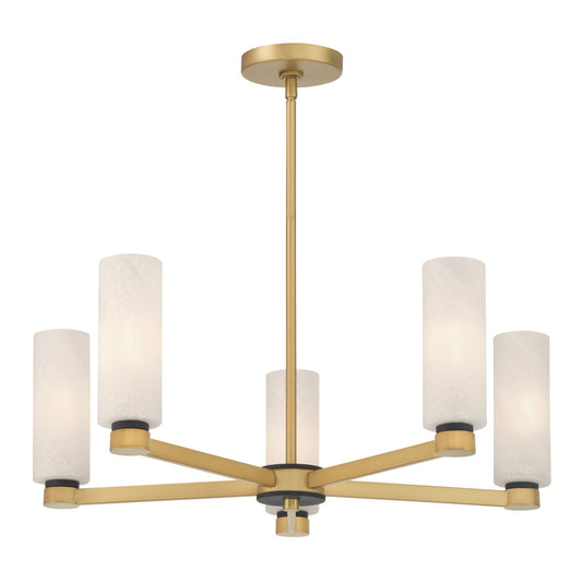 Wexmere Five Light Chandelier in Legacy Brass