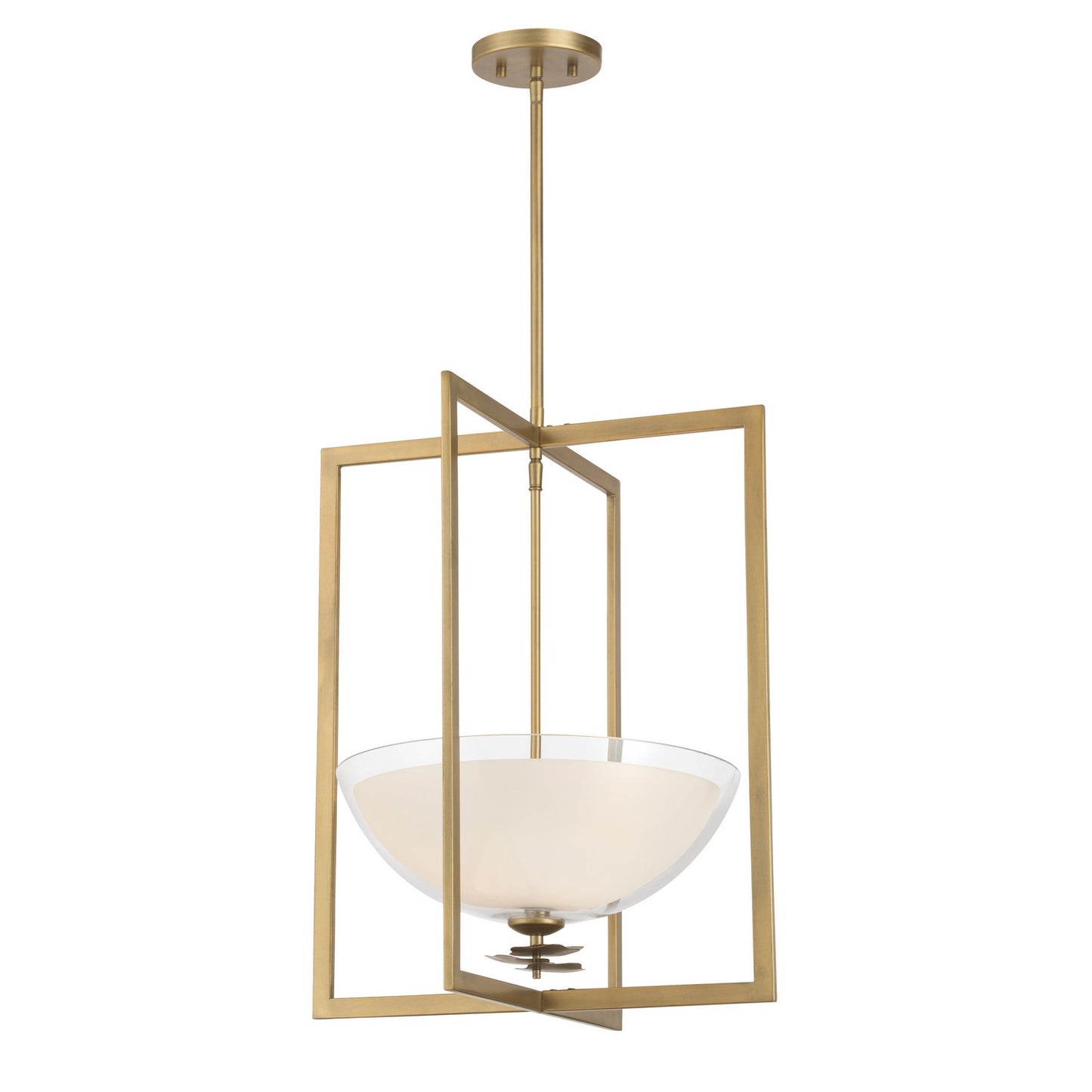 Elowen Three Light Pendant in Legacy Brass