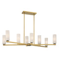 Wexmere Eight Light Linear Chandelier in Legacy Brass