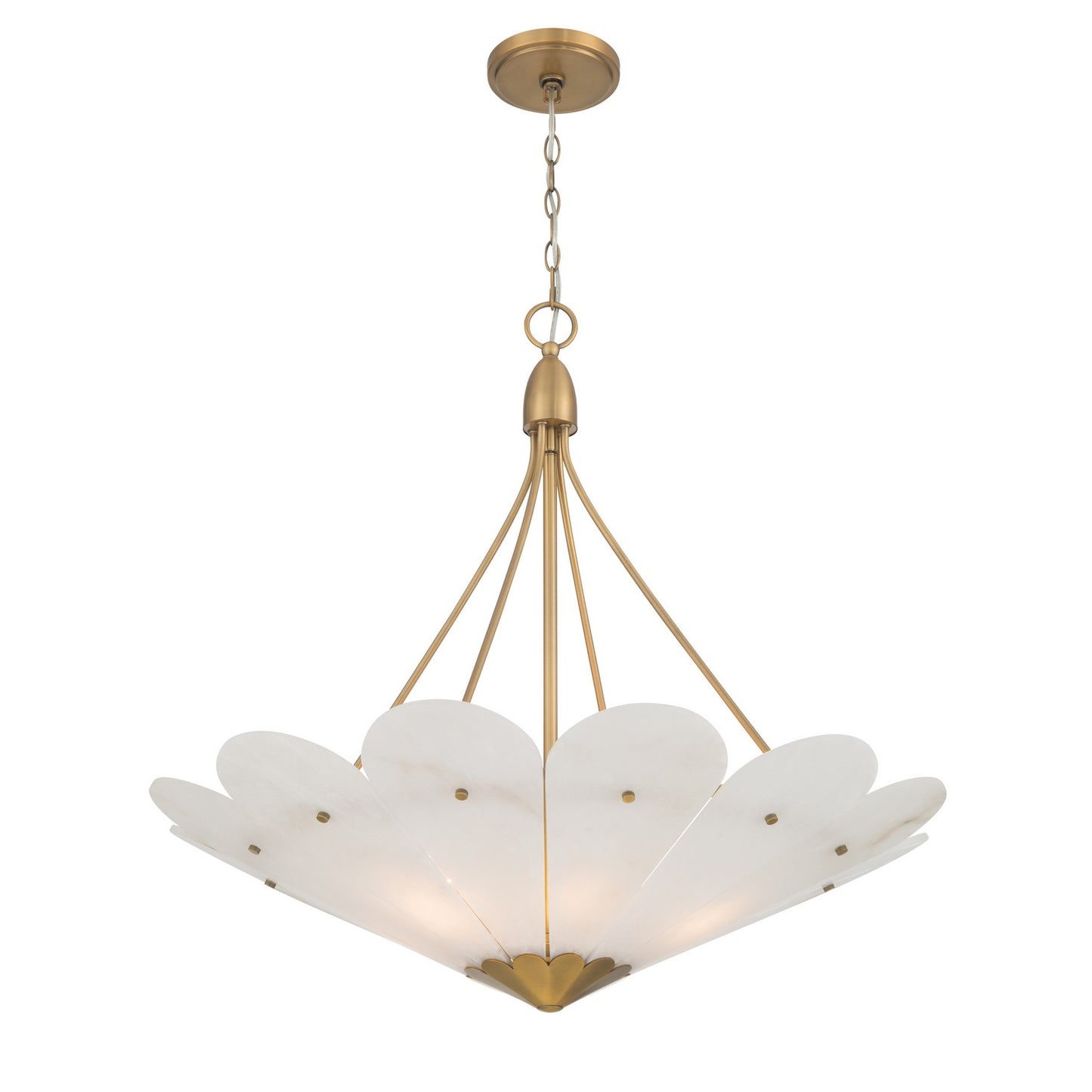 Althira Six Light Pendant in Legacy Brass