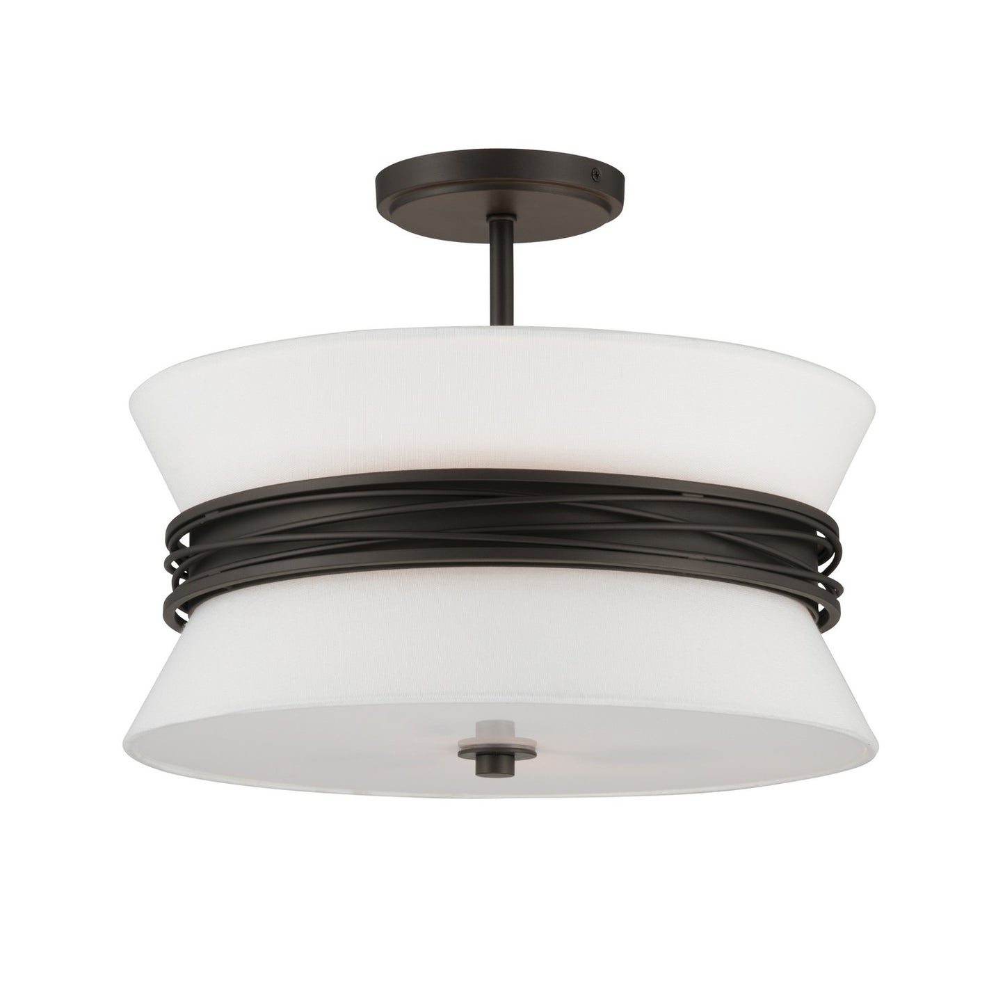Dalvor Three Light Semi-Flush Mount in Dark Bronze