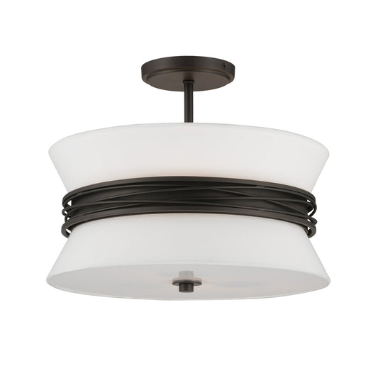 Dalvor Three Light Semi-Flush Mount in Dark Bronze