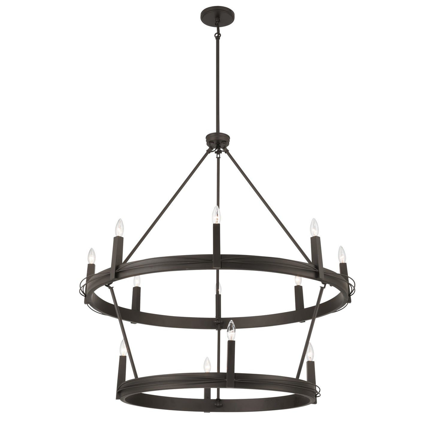 Dalvor 12 Light Pendant in Dark Bronze