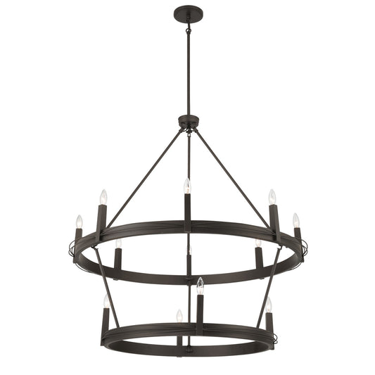 Dalvor 12 Light Pendant in Dark Bronze