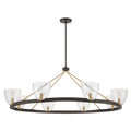 Noellea Eight Light Chandelier in Dark Bronze