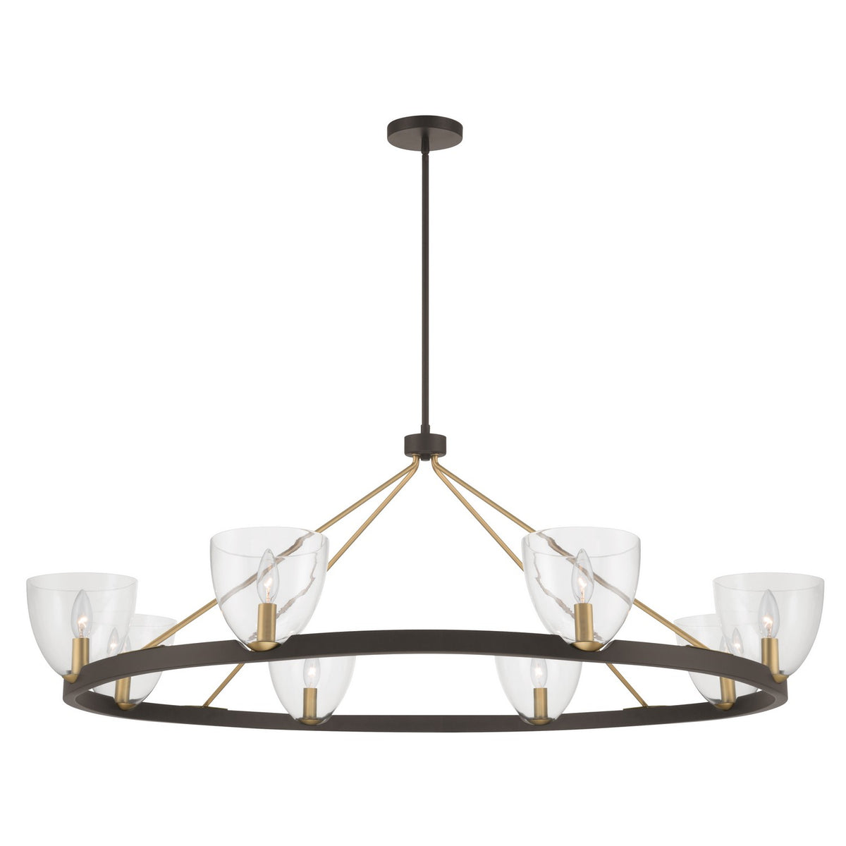 Noellea Eight Light Chandelier in Dark Bronze