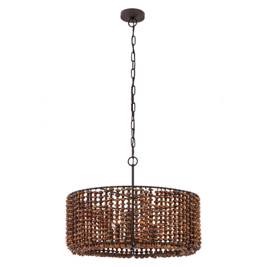 Beaudelle Four Light Pendant in Dark Bronze