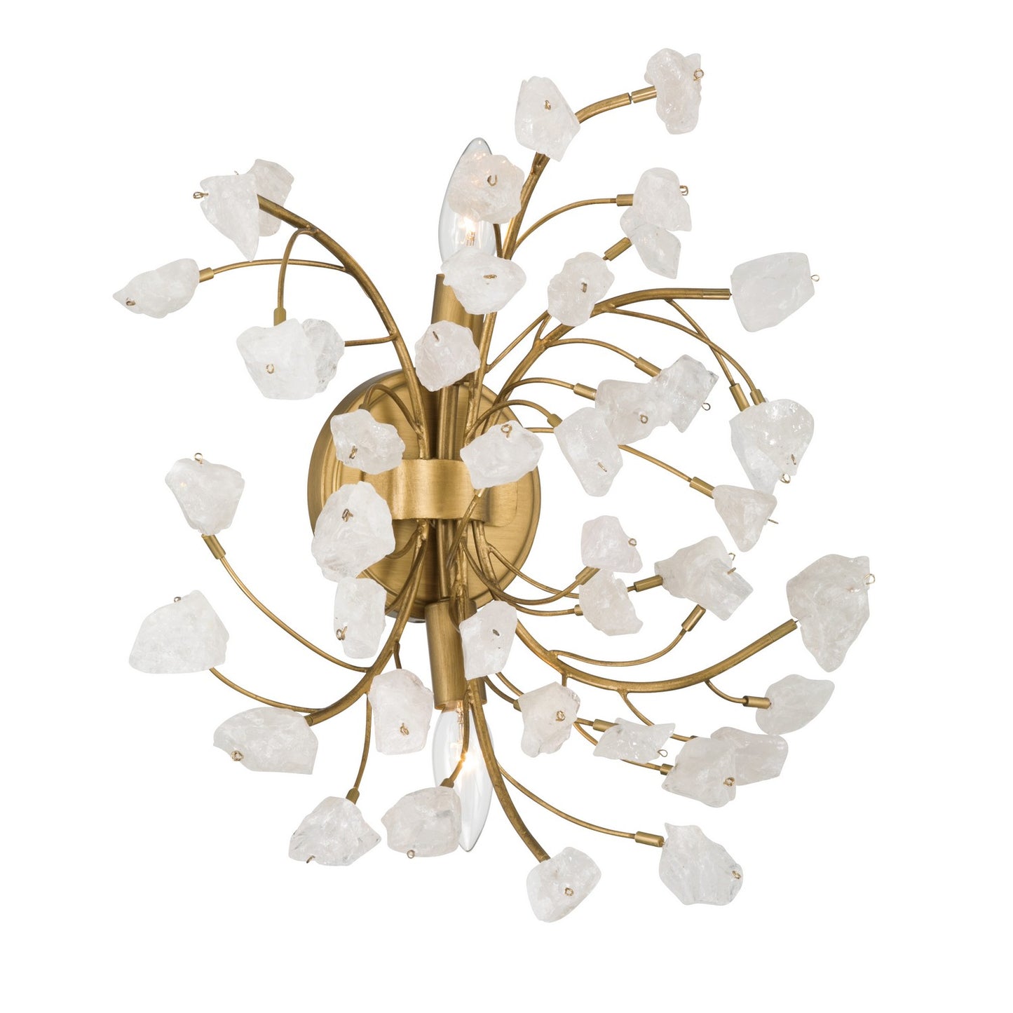 Ramus Two Light Wall Sconce in Painted Legacy Brass