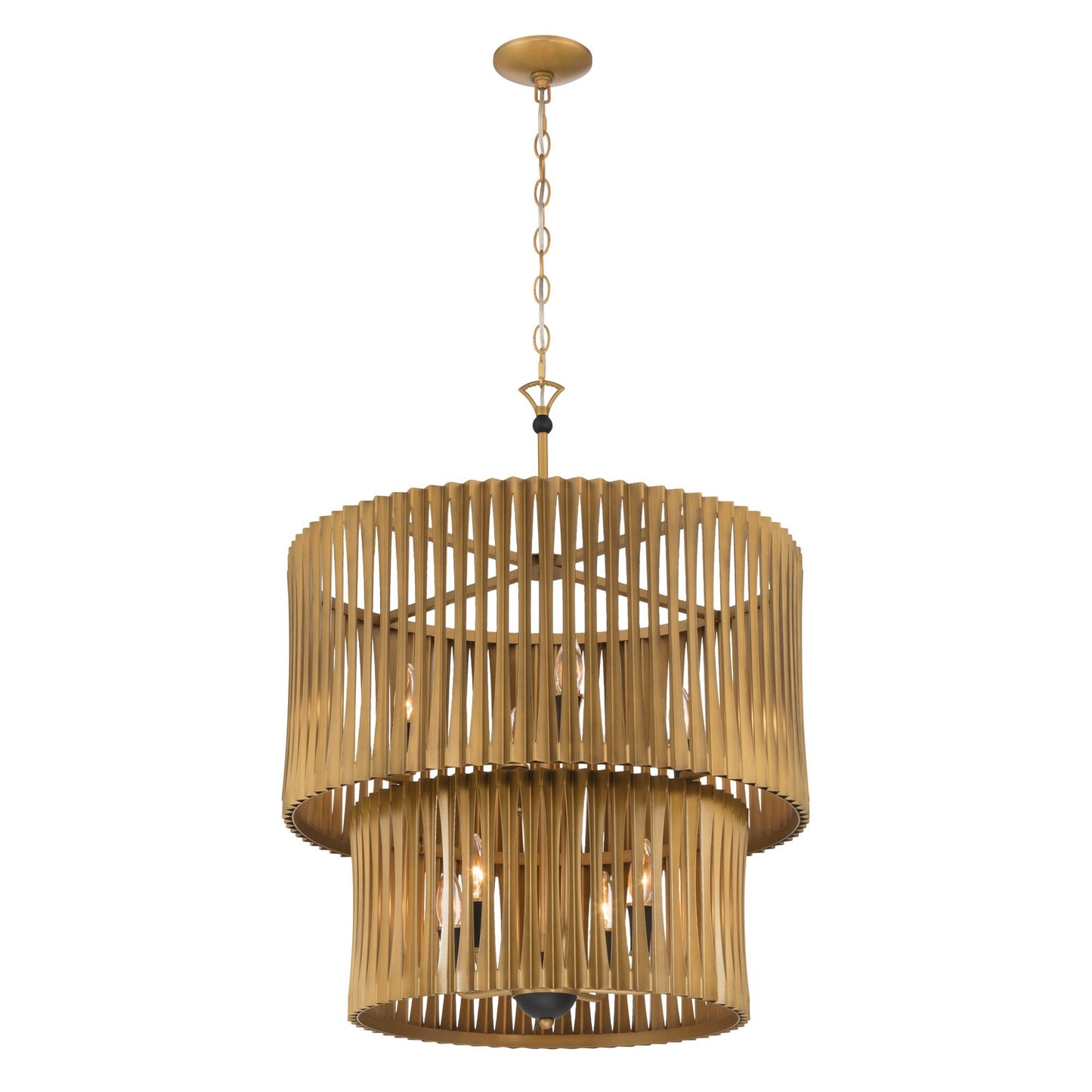 Aven Eight Light Pendant in Sand Coal Black