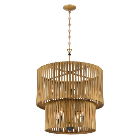 Aven Eight Light Pendant in Sand Coal Black