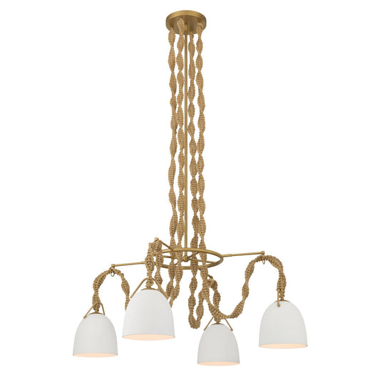 Cordón Four Light Pendant in Legacy Brass