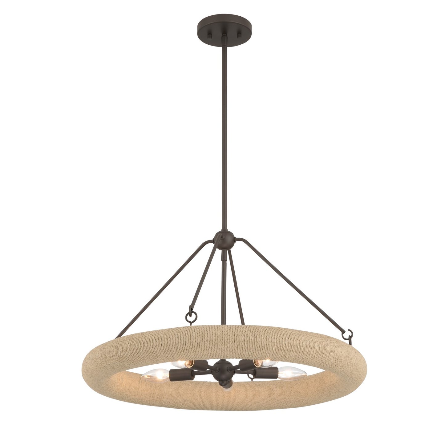 Aeris Five Light Pendant in Dark Bronze