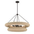 Aeris Eight Light Pendant in Dark Bronze