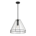 Lorenth One Light Pendant in Dark Matte Black