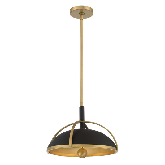 Yorkshire Two Light Pendant in Dark Matte Black