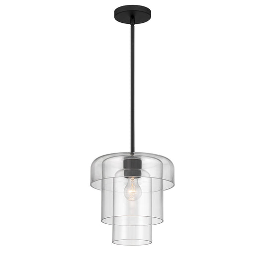 Velique One Light Pendant in Dark Matte Black