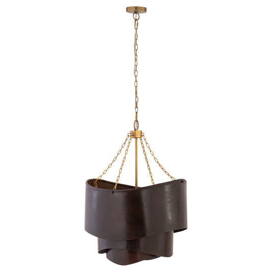 Zyra Three Light Pendant in Legacy Brass