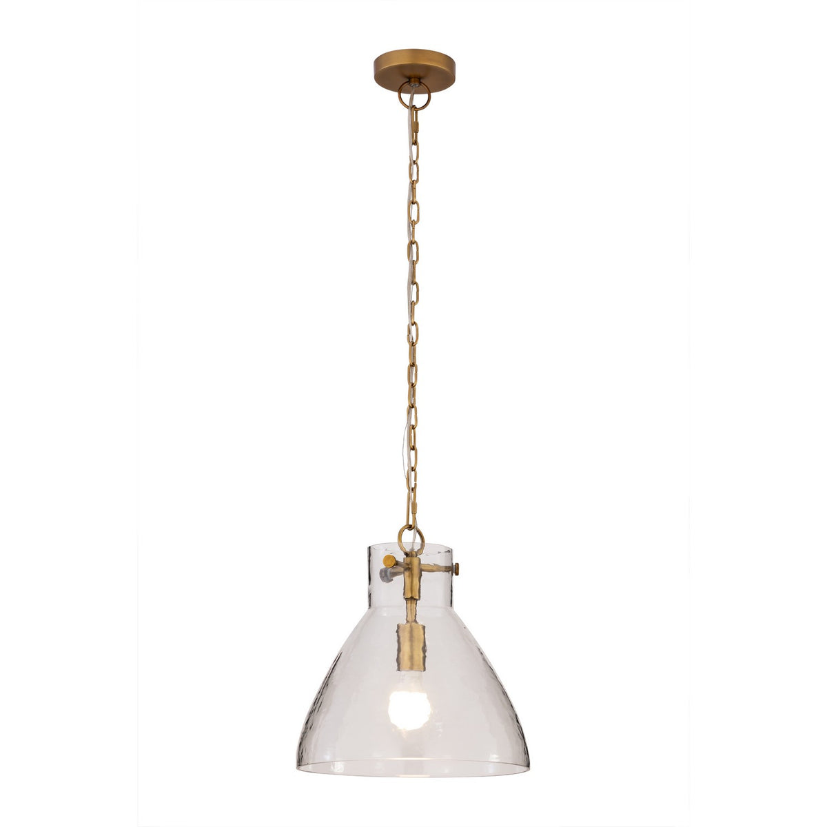 Sevara One Light Pendant in Legacy Brass