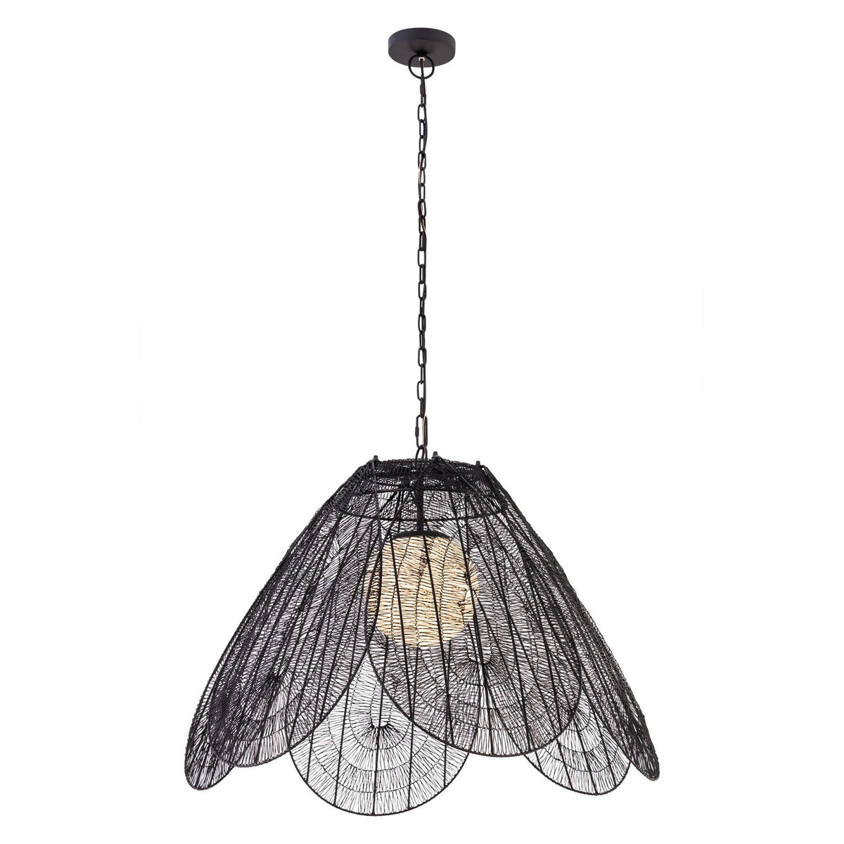 Sylari One Light Pendant in Dark Matte Black