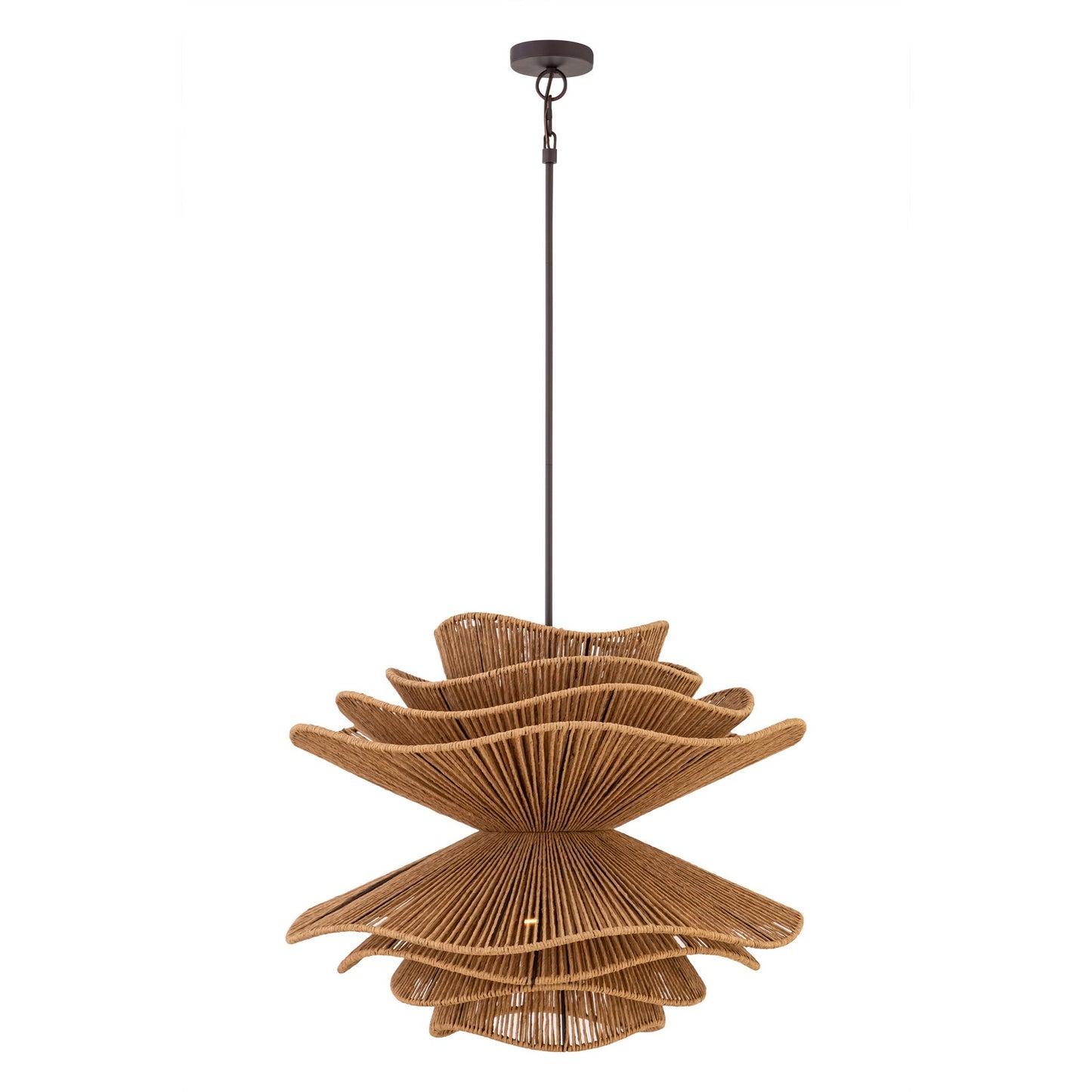 Mireth Six Light Pendant in Dark Bronze