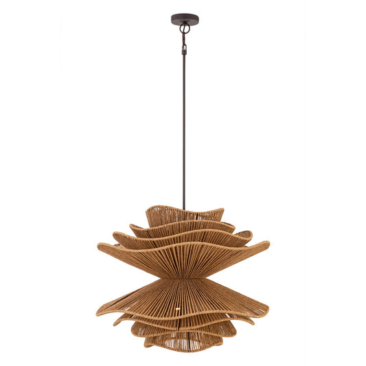 Mireth Six Light Pendant in Dark Bronze
