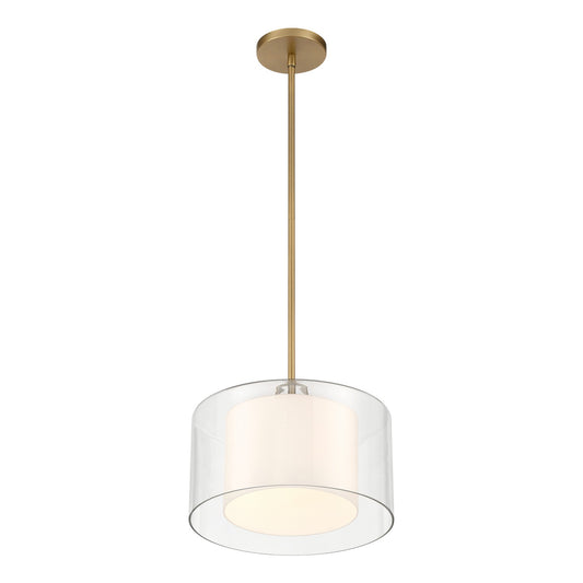 Seville One Light Convertible Pendant/Semi-Flush Mount in Legacy Brass