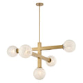 Narra Five Light Chandelier in Legacy Brass