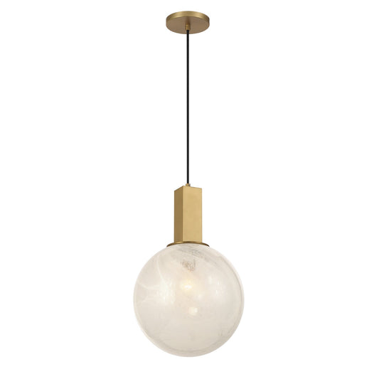 Narra One Light Pendant in Legacy Brass