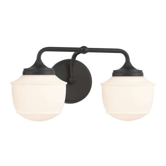 Cornwell Two Light Vanity in Dark Matte Black