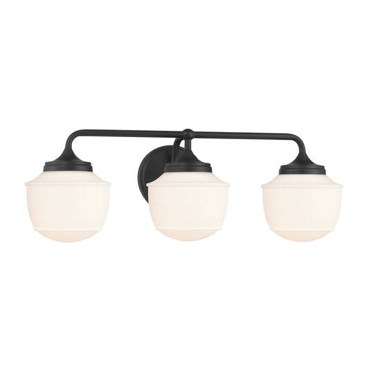 Cornwell Three Light Vanity in Dark Matte Black