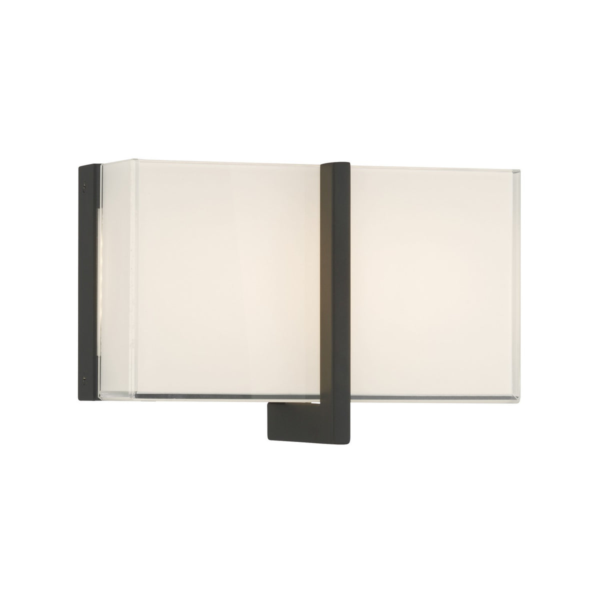 High Rise LED Bath Bar in Dark Matte Black