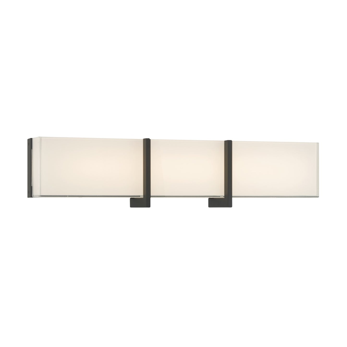 High Rise LED Bath Bar in Dark Matte Black