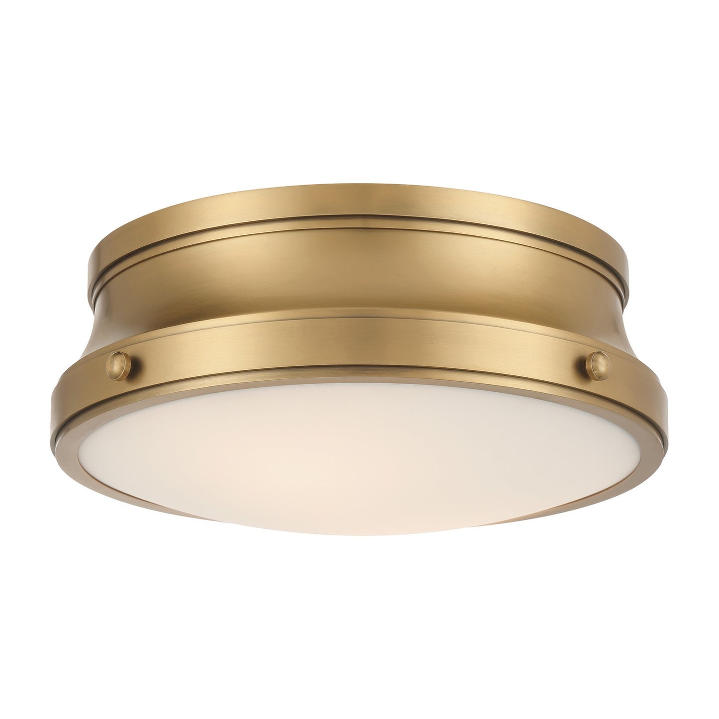 Purelight Two Light Flush Mount in Legacy Brass