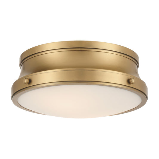 Purelight Two Light Flush Mount in Legacy Brass