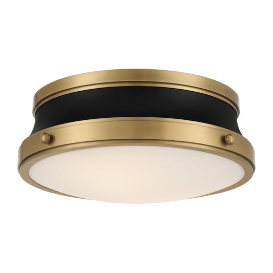 Purelight Two Light Flush Mount in Legacy Brass