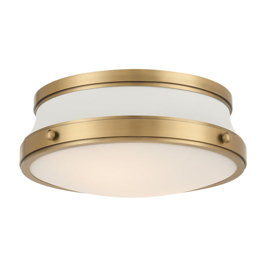 Purelight Two Light Flush Mount in Legacy Brass