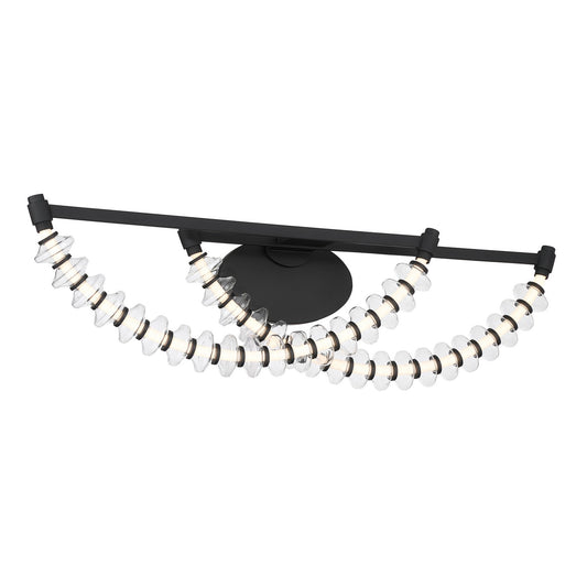 Pearl LED Vanity in Dark Matte Black
